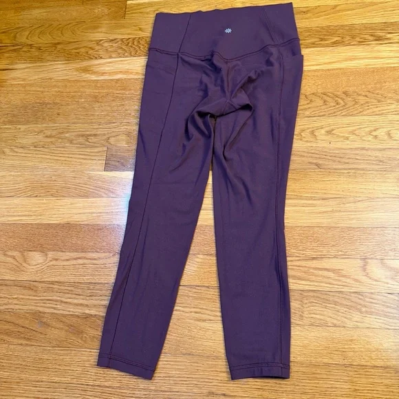 Athleta Salutation Stash 7/8 Tight Leggings Spiced Cabernet - Size Small - Picture 5 of 6
